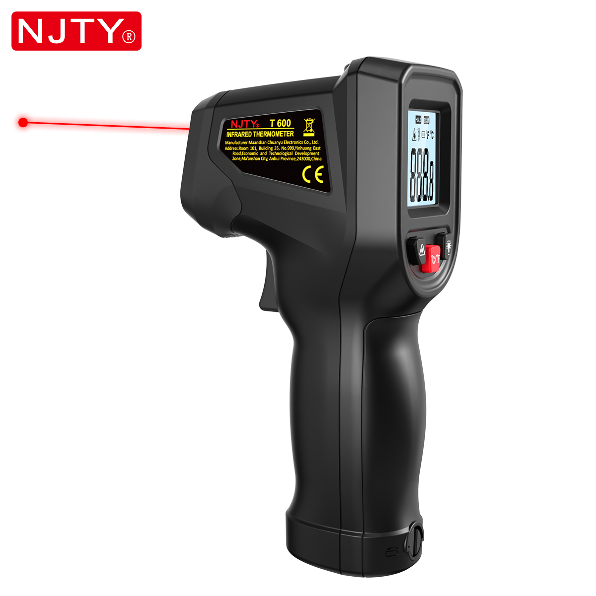 Industrial Laser Thermometer Gun - NJTY T600 Thermomètre infrarouge sans contact