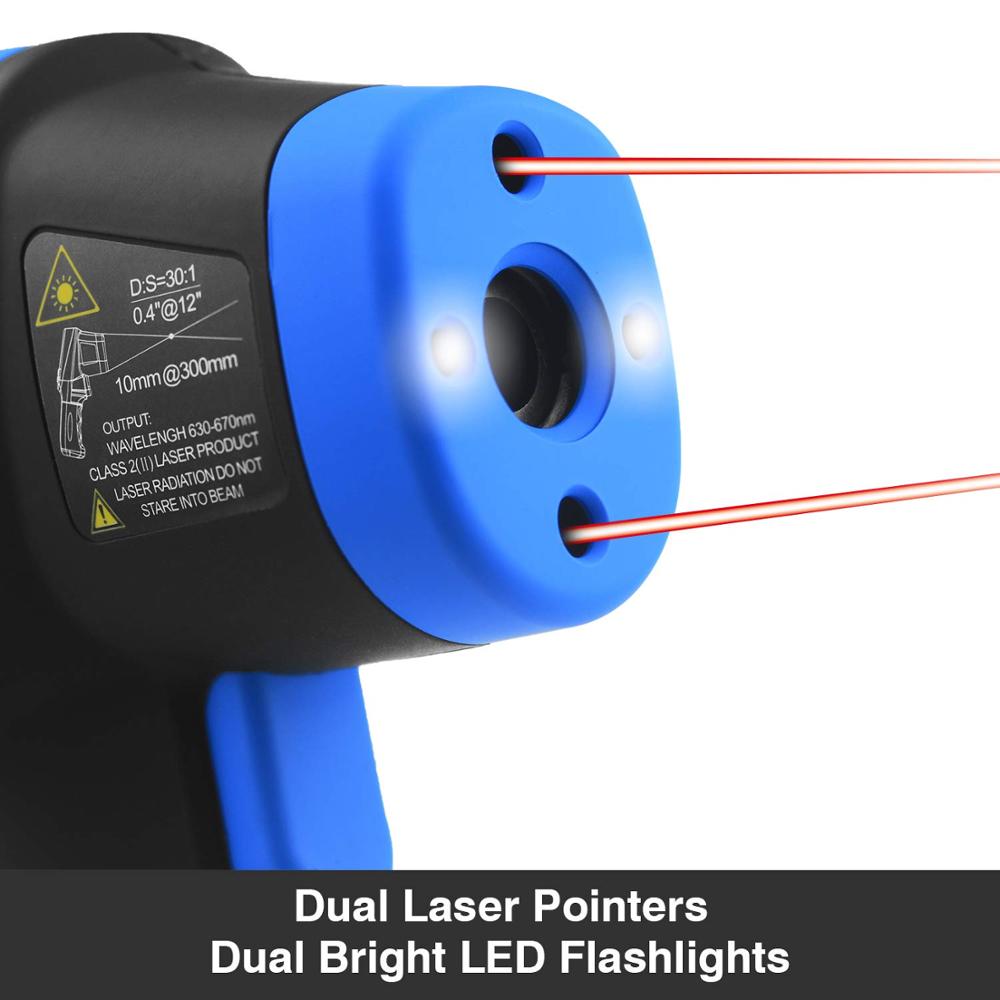 -50 ℃ à 1500 ℃ Laser Therye.co - Industrial Laser Thermometer Gun avis et prix