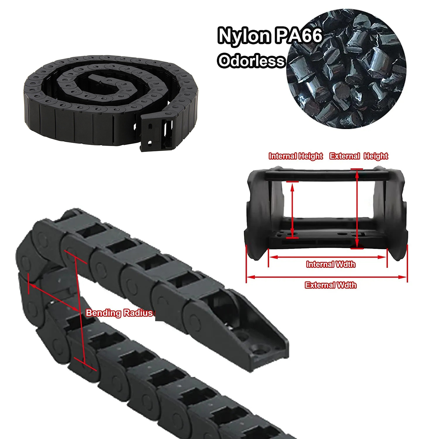Chaîne porte-câbles L1000mm av - Drag Chain Cnc avis et prix