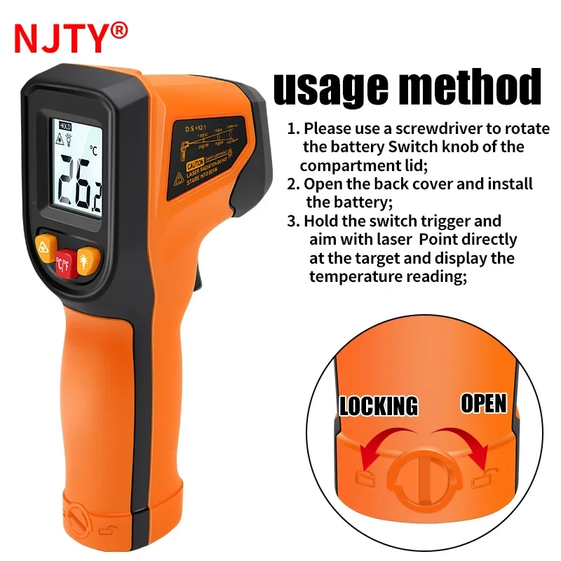 Thermomètre infrarouge numériq - Industrial Laser Thermometer Gun avis et prix