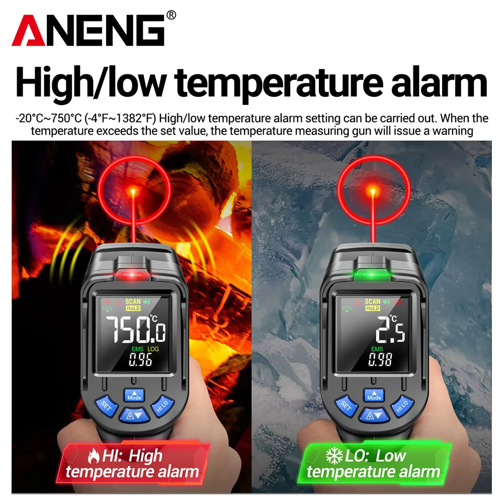 Thermomètre laser infrarouge A - Industrial Laser Thermometer Gun avis et prix