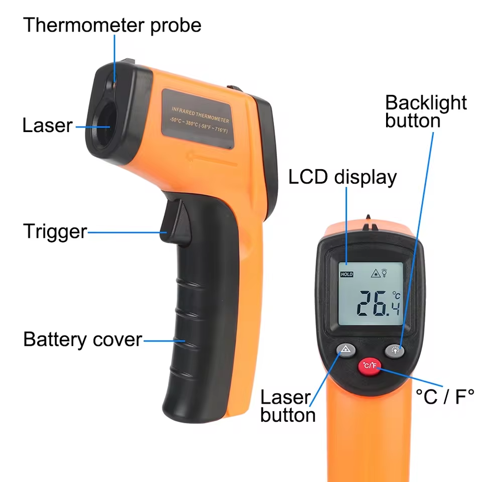 Nouveau thermomètre infrarouge - Industrial Laser Thermometer Gun avis et prix