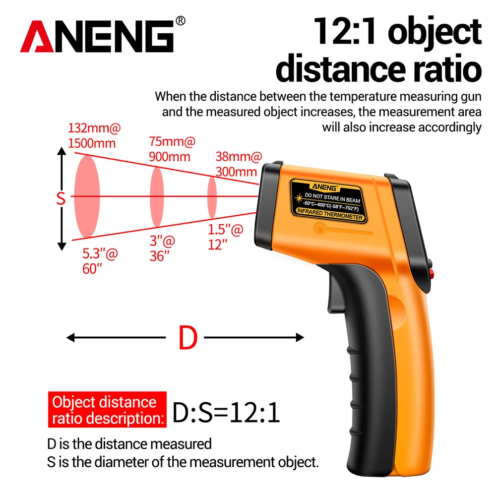 Thermomètre infrarouge numériq - Industrial Laser Thermometer Gun avis et prix