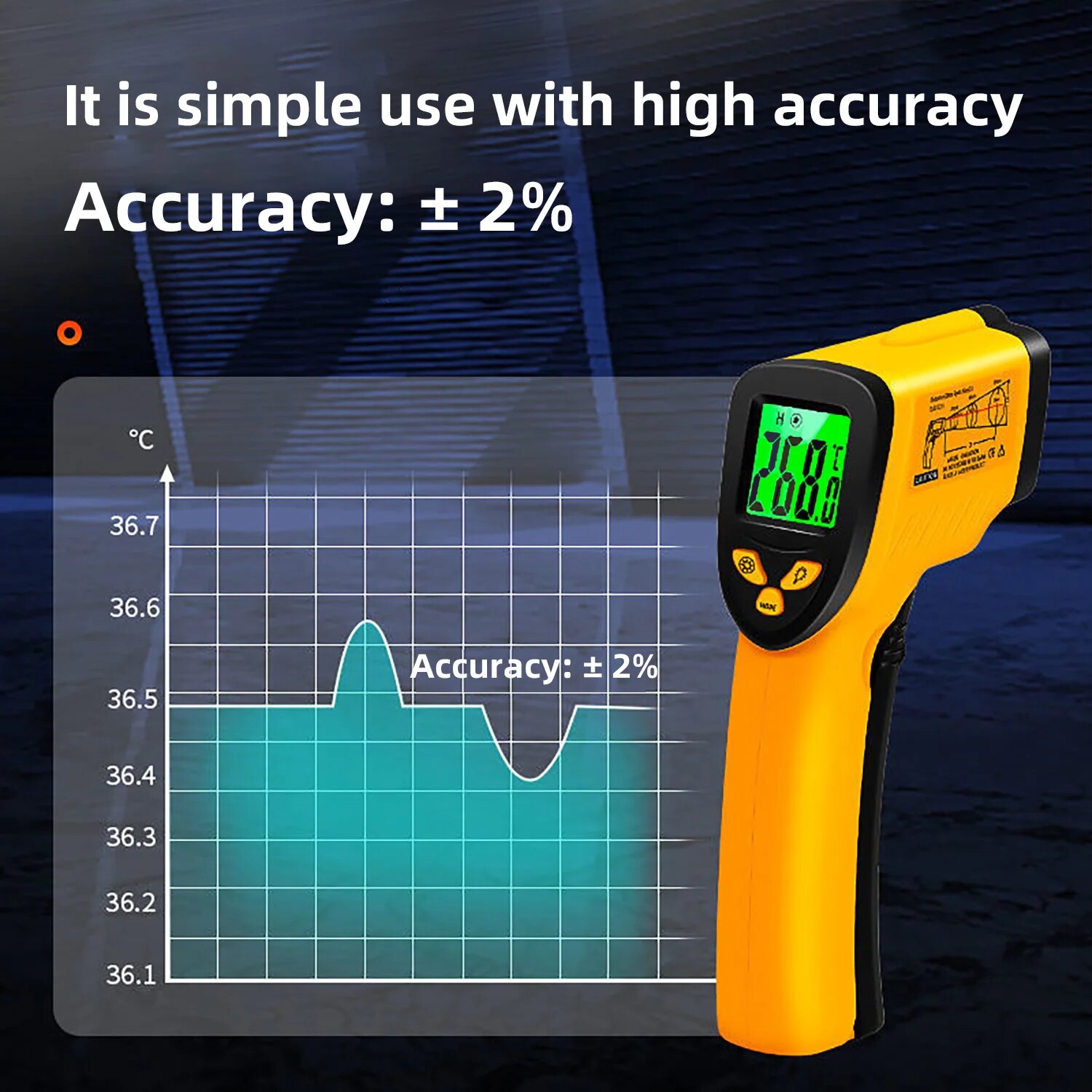 Therye.com-Pistolet laser numé - Industrial Laser Thermometer Gun avis et prix